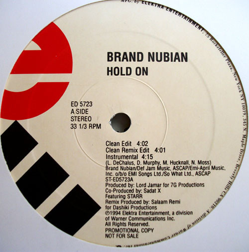 Brand Nubian - Hold On (12", Promo)