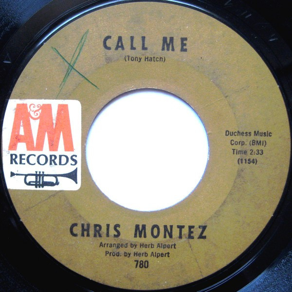 Chris Montez - Call Me / Go Head On (7", Single, Styrene)