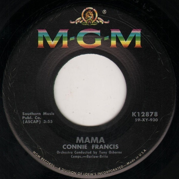 Connie Francis - Mama / Teddy (7", Single)