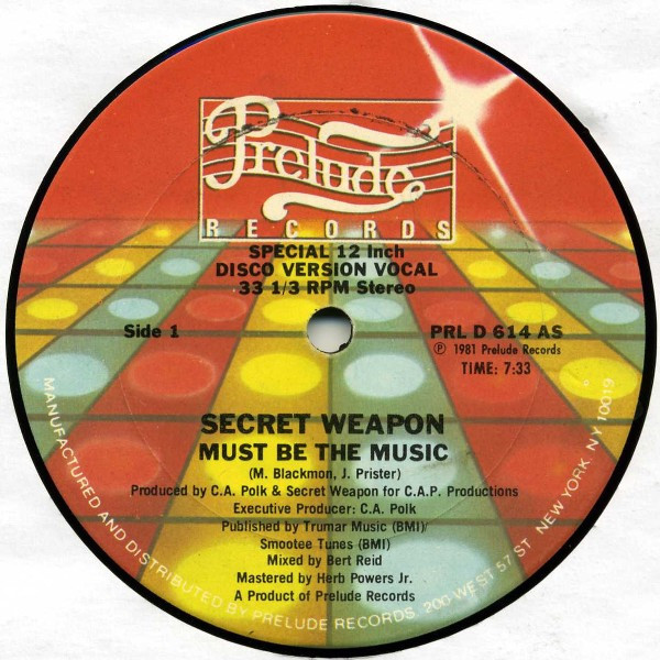 Secret Weapon (2) - Must Be The Music (12")