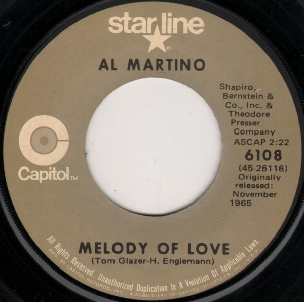 Al Martino - Spanish Eyes / Melody Of Love (7", RE, Los)
