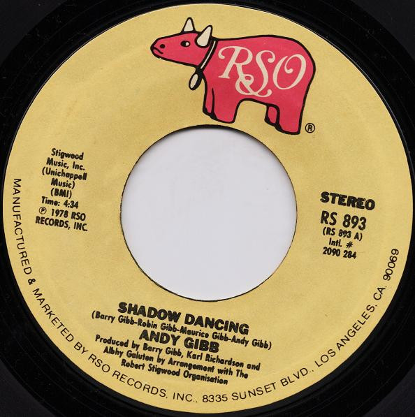 Andy Gibb - Shadow Dancing (7", Single, Styrene, Ter)