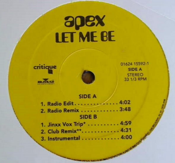 Apex (7) - Let Me Be (12")