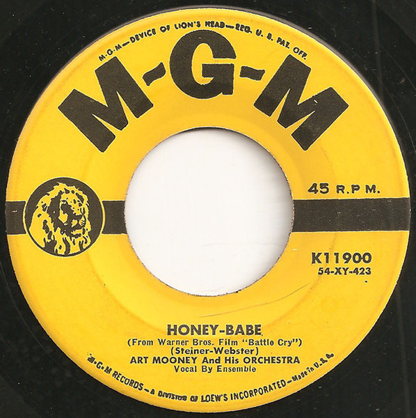 Art Mooney And His Orchestra* - Honey-Babe / No Regrets (7")