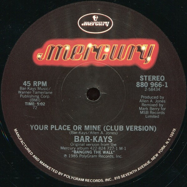 Bar-Kays - Your Place Or Mine (12")