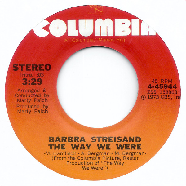 Barbra Streisand - The Way We Were (7", Single, Styrene, Pit)