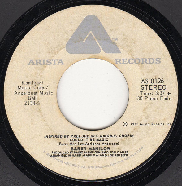 Barry Manilow - Could It Be Magic (7", PRC)
