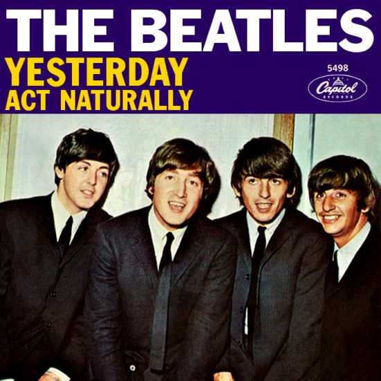 The Beatles - Yesterday / Act Naturally (7", Single, Scr)