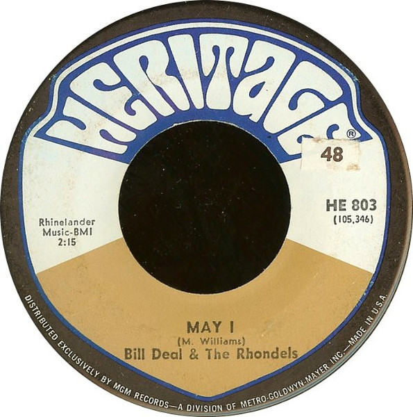 Bill Deal & The Rhondels* - May I (7", Single)