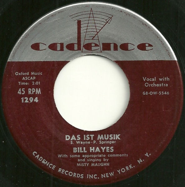Bill Hayes - Das Ist Musik / I Know An Old Lady (7", Single)