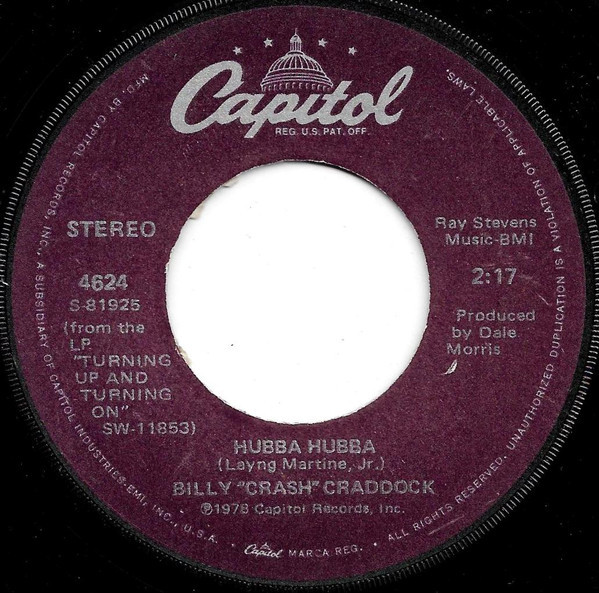 Billy 'Crash' Craddock - Hubba Hubba (7", Win)