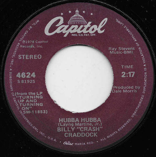 Billy 'Crash' Craddock - Hubba Hubba (7", Jac)