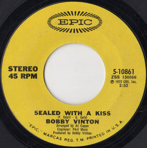 Bobby Vinton - Sealed With A Kiss / All My LIfe (7", Ter)