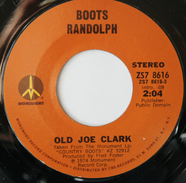 Boots Randolph - Old Joe Clark (7", Single, Styrene)