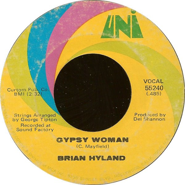 Brian Hyland - Gypsy Woman / You And Me (#2) (7", Single, Styrene, Mon)