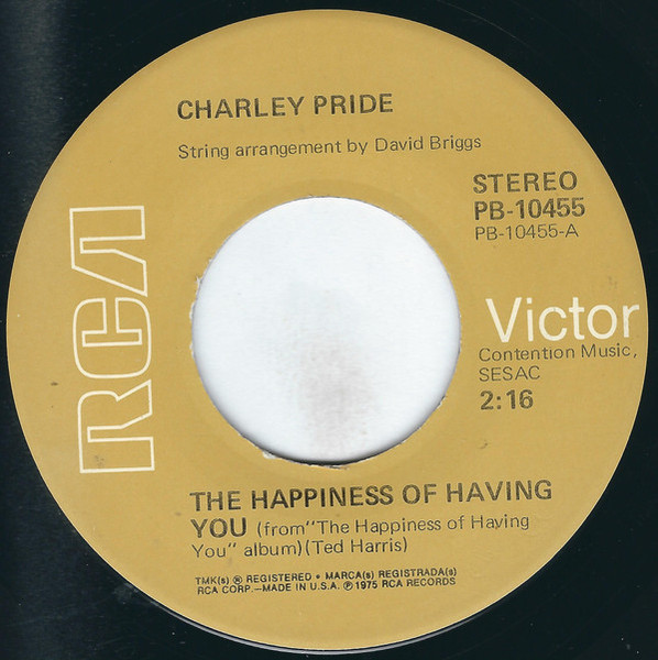 Charley Pride - The Happiness Of Having You (7", Single, Hol)