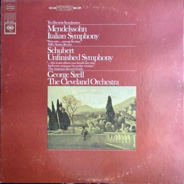 The Cleveland Orchestra - Two Favorite Symphonies · Mendelssohn Italian Symphony · Schubert Unfinished Symphony (LP)