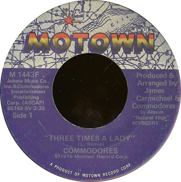 Commodores - Three Times A Lady (7", Single)