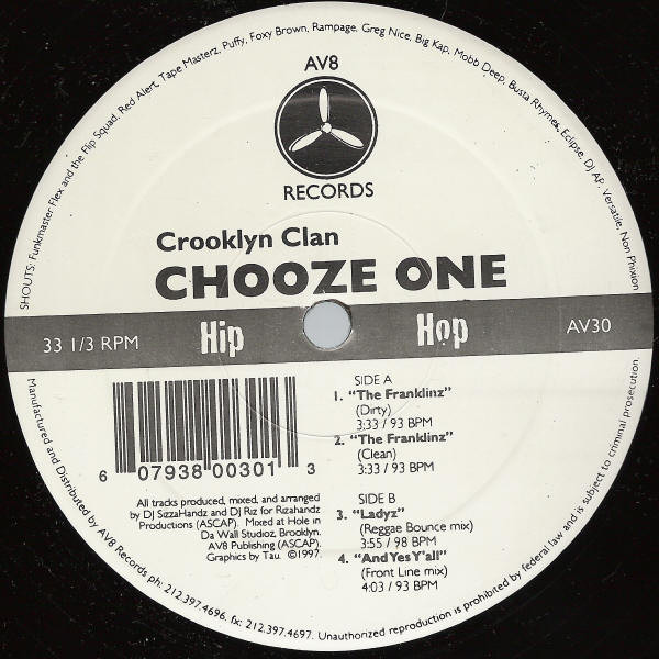 Crooklyn Clan - Chooze One (12")