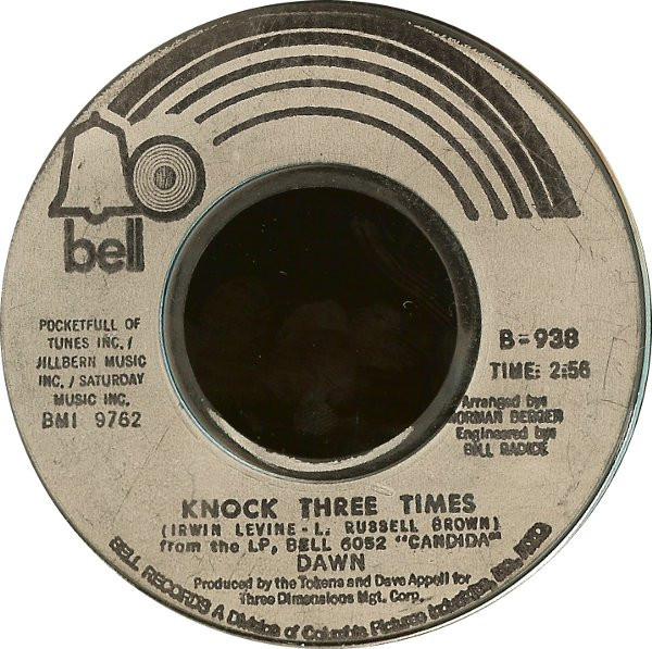 Dawn (5) - Knock Three Times / Home (7", Single, Styrene, Bes)