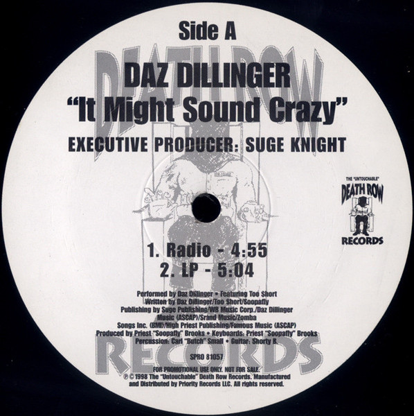 Daz Dillinger - It Might Sound Crazy (12", Single, Promo)