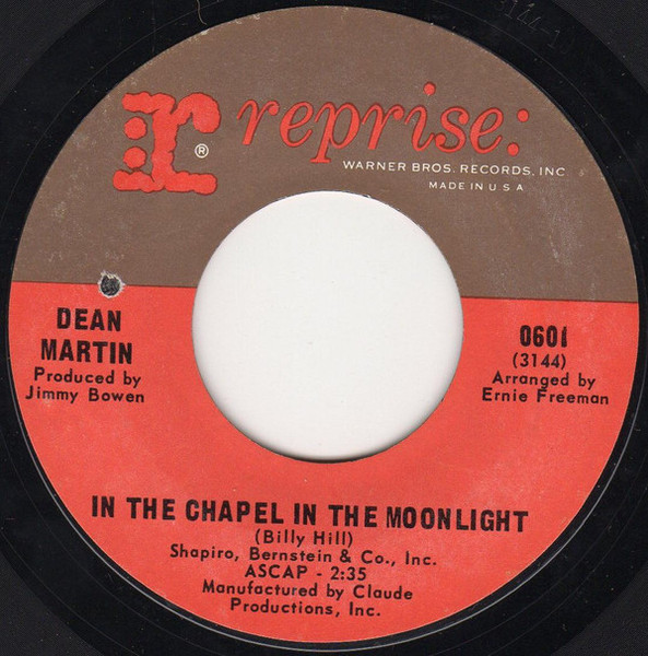 Dean Martin - In The Chapel In The Moonlight (7", Single, Ter)