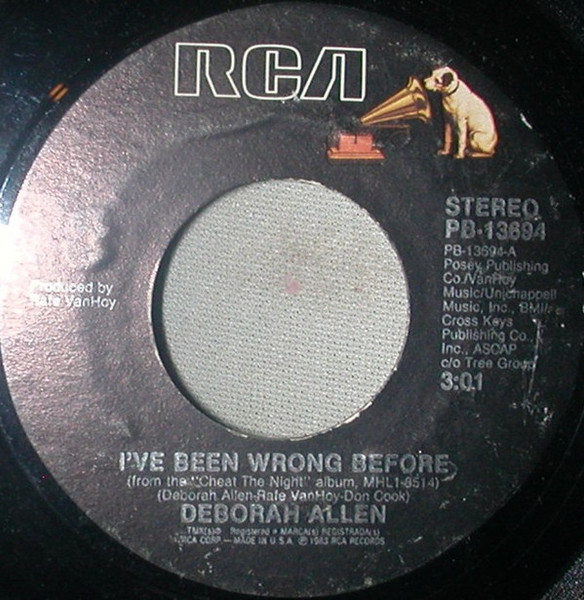 Deborah Allen - I've Been Wrong Before (7", Single, Styrene, Ind)