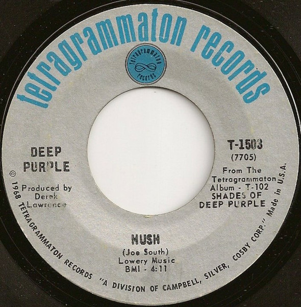 Deep Purple - Hush (7", Single, Styrene, Ter)