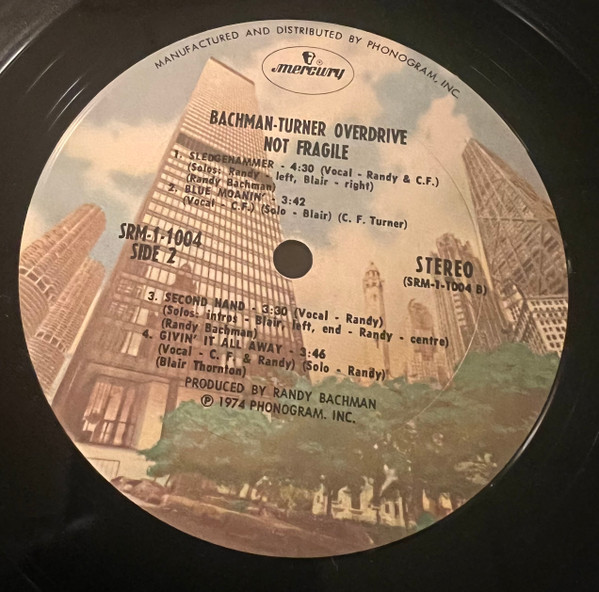 Bachman-Turner Overdrive - Not Fragile (LP, Album, Ter)_4039775599