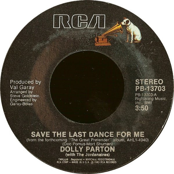Dolly Parton - Save The Last Dance For Me / Elusive Butterfly (7", Styrene, Ind)