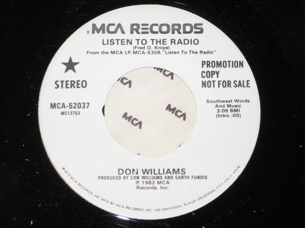 Don Williams (2) - Listen To The Radio  (7", Promo)
