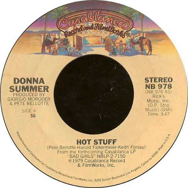 Donna Summer - Hot Stuff (7", Single, Styrene, 56 )
