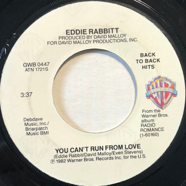 Eddie Rabbitt - You Can't Run From Love / You And I (7", Single, Jac)