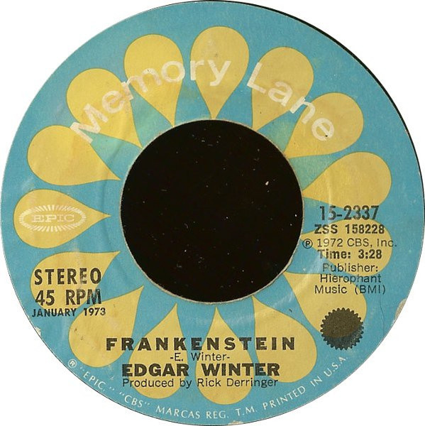 Edgar Winter - Frankenstein / Free Ride (7", Single, Styrene)
