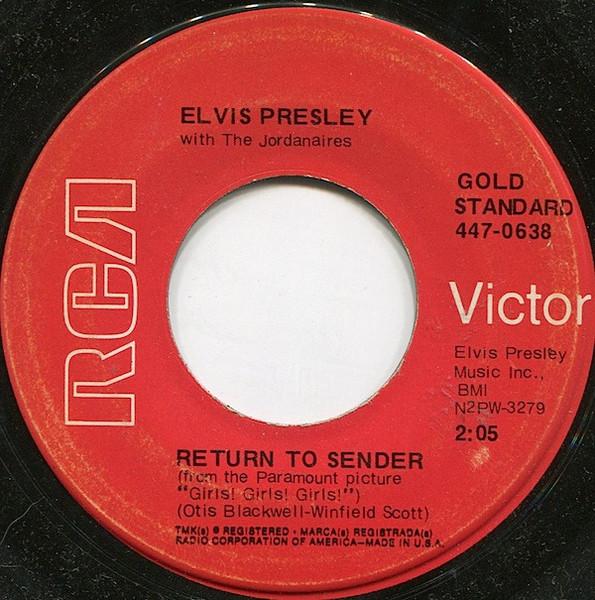 Elvis Presley - Return To Sender / Where Do You Come From (7", RE, Ind)
