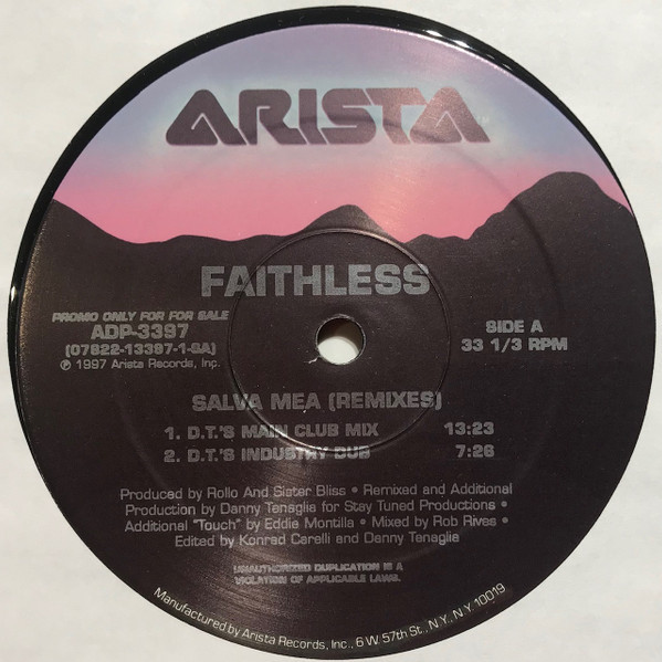 Faithless - Salva Mea (Remixes) (2x12", Promo)