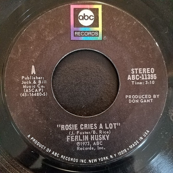 Ferlin Husky - Rosie Cries A Lot / Shoes (7", Single, Styrene, Ter)
