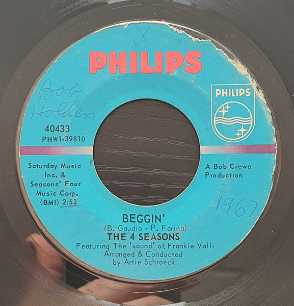 The Four Seasons - Beggin' / Dody (7", Single, Mono)