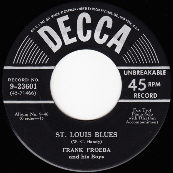 Frankie Froba And His Boys* - Back Room Piano (3x7", Album)