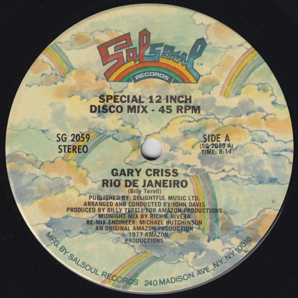 Gary Criss - Rio De Janeiro (12")