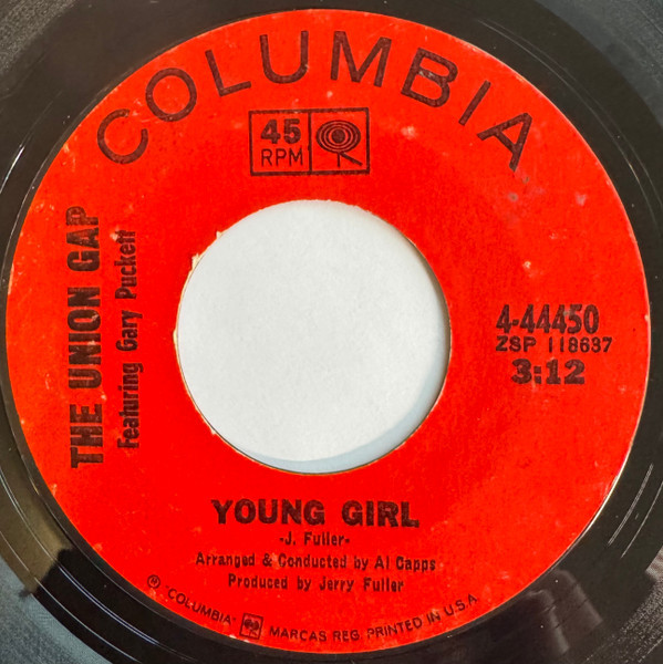 The Union Gap Featuring Gary Puckett* - Young Girl / I'm Losing You (7", Single, Styrene, Pit)