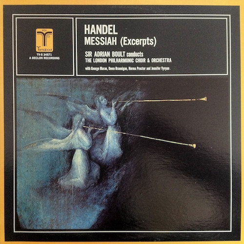 Handel* - Sir Adrian Boult Conducts The London Philharmonic Choir* & Orchestra* With George Maran, Owen Brannigan, Norma Procter And Jennifer Vyvyan - Messiah (Excerpts) (LP)