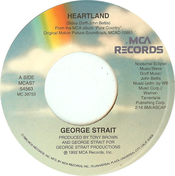 George Strait - Heartland (7", Single)