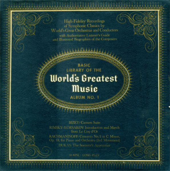 Bizet*, Rimsky-Korsakov*, Rachmaninoff*, Dukas* - Basic Library Of The World's Greatest Music - Album No. 1 (LP + Box)