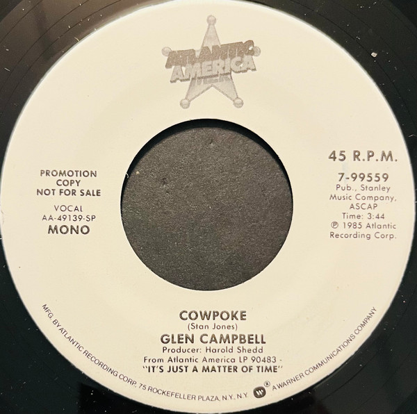 Glen Campbell - Cowpoke (7", Mono, Promo)