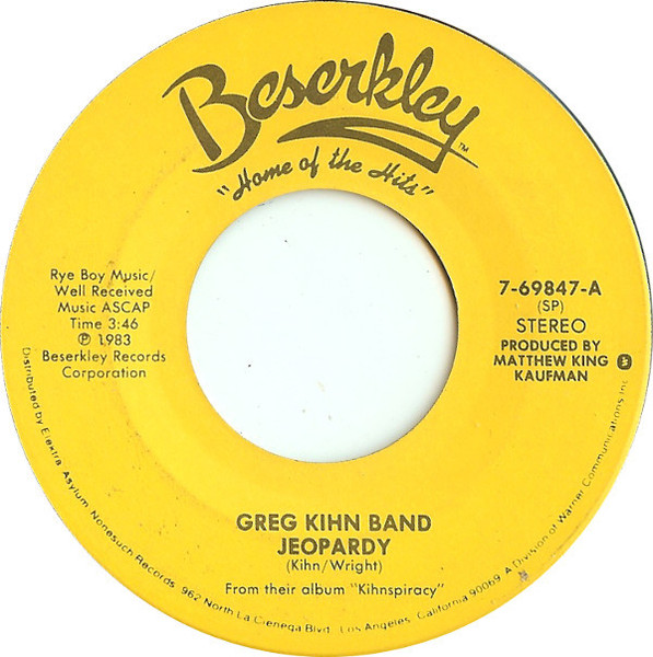 Greg Kihn Band - Jeopardy (7", Single, SP )