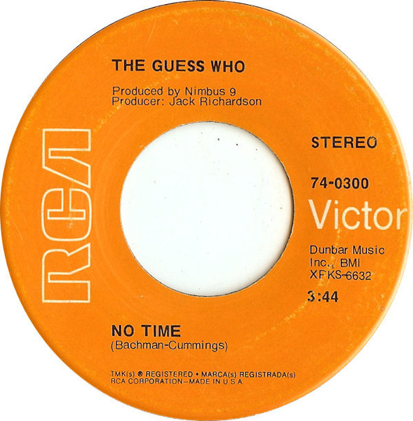 The Guess Who - No Time / Proper Stranger (7", Single, Roc)
