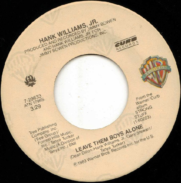 Hank Williams Jr. - Leave Them Boys Alone (7", Single)