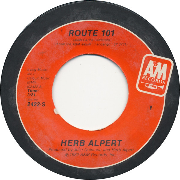 Herb Alpert - Route 101 (7", Single, Y -)