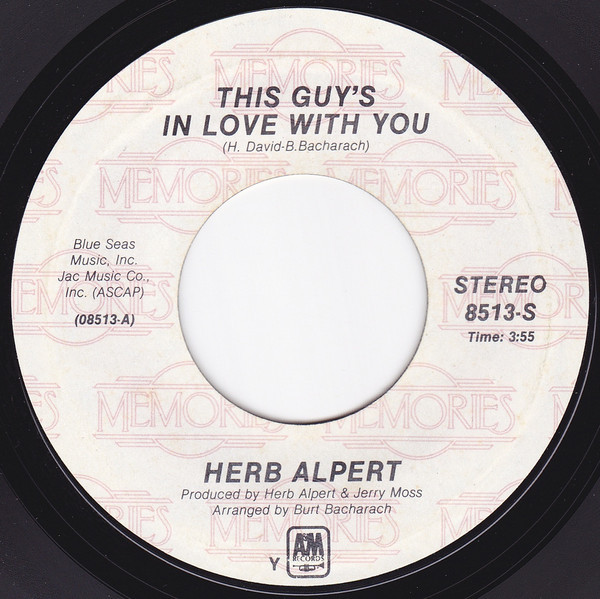 Herb Alpert, Herb Alpert & The Tijuana Brass - This Guy's In Love With You / Cabaret (7", Single, RE)